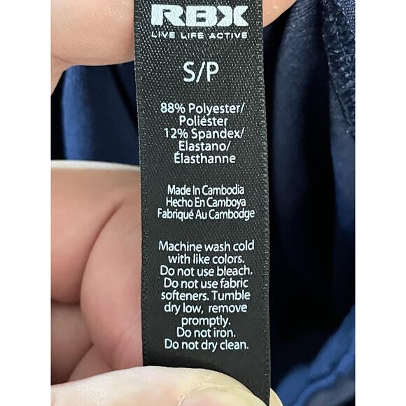 RBX Leggings Womens Small Blue Teal Capri Cropped Reflective Athletic Activewear - Picture 6 of 7